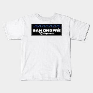 San Onofre California Surfing Trestles Surf CA Kids T-Shirt